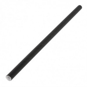 Black Compostable Paper Stirrers - Pack of 250 straws - Fiesta Green - Fourniresto