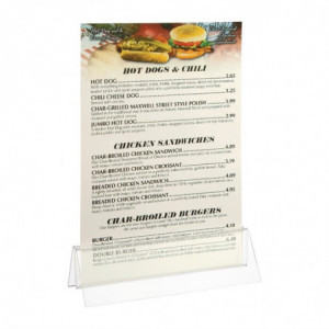 Porte Menu Acrylique A5 - Olympia - Fourniresto