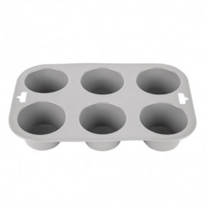 Plaque Flexible en Silicone 6 muffins  - Vogue - Fourniresto