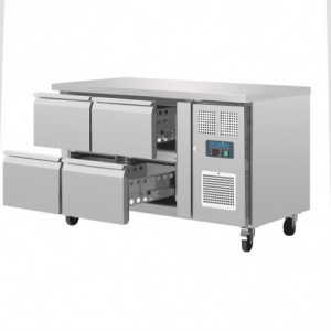 Refrigerated Table GN 1/1 Ventilated 4 Drawers Series U 314L - Polar - Fourniresto