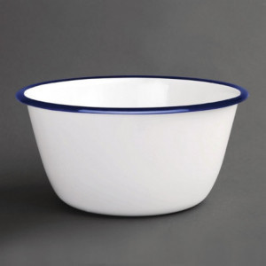 Enamelled Steel Salad Bowl 155mm - Set of 6 - Olympia - Fourniresto