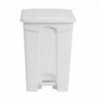 White 45L Pedal Kitchen Bin - Jantex - Fourniresto