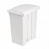 White 65L Pedal Kitchen Bin - Jantex - Fourniresto