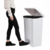 White 87L Pedal Kitchen Bin - Jantex - Fourniresto