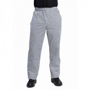 Pantalon De Cuisine Mixte Vegas Petits Carreaux Noirs Et Blancs Taille M - Whites Chefs Clothing - Fourniresto