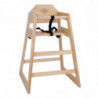 High Chair in Natural Wood Finish - Bolero - Fourniresto