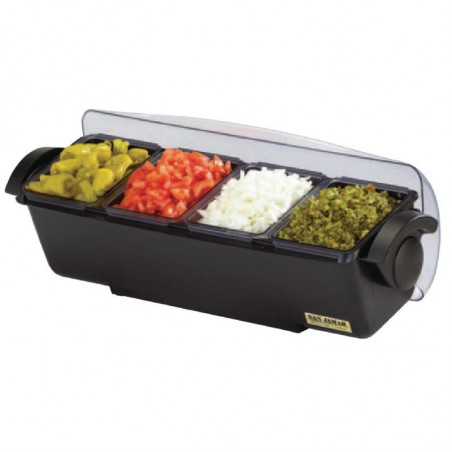 4-Compartment Plastic Dome Box - FourniResto - Fourniresto