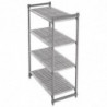 4-Shelf Unit with Open Grid Design - W 1525 x D 610mm - Cambro