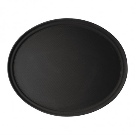 Servierplatte Oval aus rutschfestem Fiberglas Camtread Schwarz - Cambro - Fourniresto