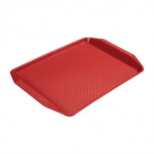 Rechteckiges Polypropylen-Serviertablett Fast Food Rot 410mm - Cambro - Fourniresto