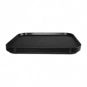 Black Plastic Fast Food Tray - Olympia KRISTALLON - Fourniresto