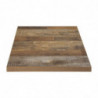 Square Table Top with Aged Wood Effect - L 700mm - Bolero