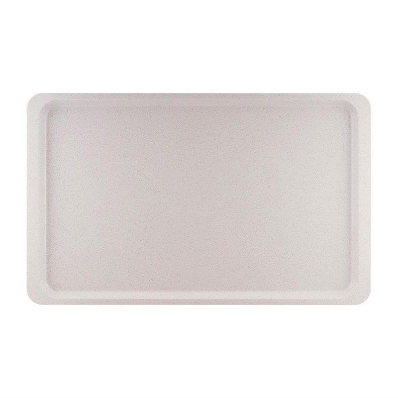 Polyester service tray GN1/1 530x325mm Speckled Grey - Roltex - Fourniresto