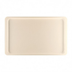 GN1/1 Servierplatte aus Polyester 530x325mm Beige - Roltex - Fourniresto