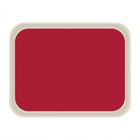 Standard-Serviertablett aus Polyester 470x360mm Rot - Roltex - Fourniresto