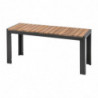 Bancs en Acier et Acacia 100 cm - Lot de 2 - Bolero - Fourniresto