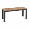 Bancs en Acier et Acacia 100 cm - Lot de 2 - Bolero - Fourniresto