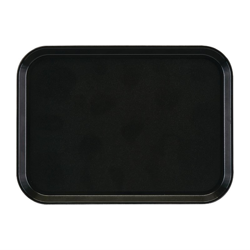 Rectangular Non-Slip Fiberglass EpicTread Black Tray 350mm - Cambro - Fourniresto