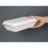 Barquettes À Charnière en Bagasse Compostables - L 248mm - Lot de 250 - Fiesta Green