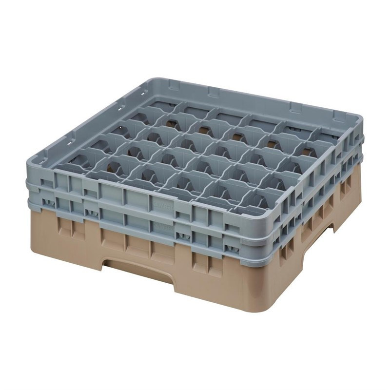 Casier À Verres 36 Compartiments Camrack Beige - L 500 x P 500mm - Cambro