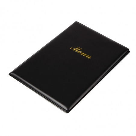 Protective Menu in Black PVC A4 - Olympia - Fourniresto