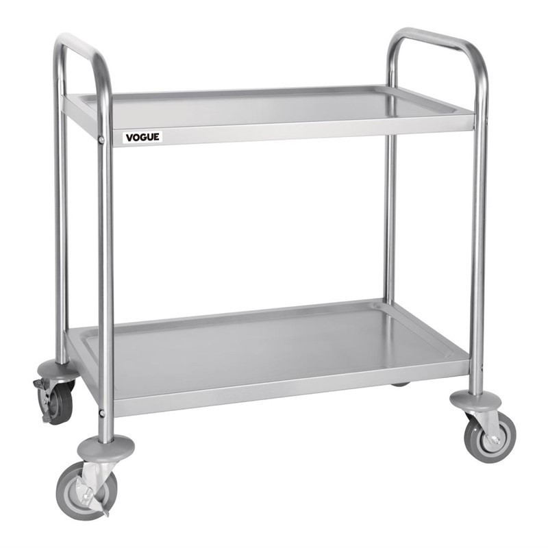 Petit Chariot De Débarrassage En Inox - 2 Niveaux - L 710 x P 405mm - Vogue Petit Chariot De Débarrassage En Inox - 2 Niveaux - L 710 x P 405mm - Vogue