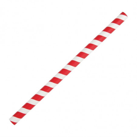 Paper Smoothie Straws - Red - L 210mm - Pack of 250 - Fiesta Green