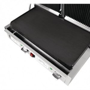 Kontaktgrill Doppelt Gerillt/Glatt-230V - Buffalo