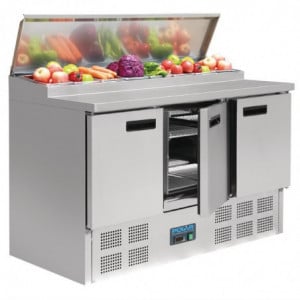 Kühltheke für die Zubereitung von Pizzen und Salaten Serie G - 390L Polar - Fourniresto