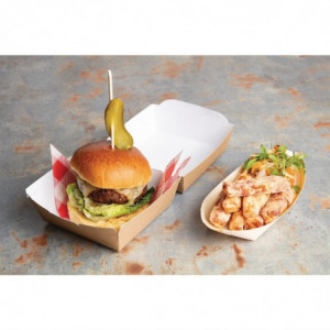 Large Compostable Kraft Burger Boxes - 135mm - Pack of 250 - Colpac