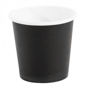 Disposable Black Espresso Coffee Cups - 120ml - Pack of 1000 - Fiesta