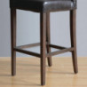 High bar stool with backrest in faux leather - Dark brown - Bolero - Fourniresto