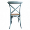 Wooden Chairs with Crossed Backrest - Blue - Bolero - Fourniresto