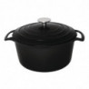 Large Black Round Casserole Dish - 4L - Vogue