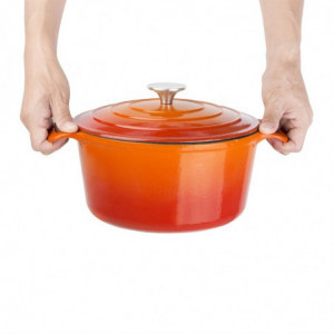 Large Round Orange Dutch Oven - 4L - Vogue