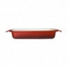 Rectangular Red Cast Iron Dish - 2.8L - Vogue