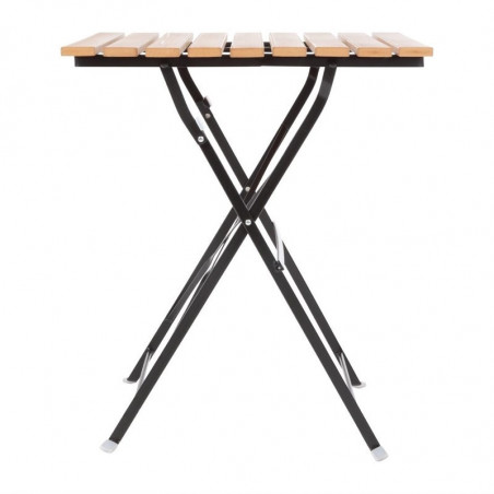 Table bistro carrée en imitation bois - 600mm - Bolero - Fourniresto