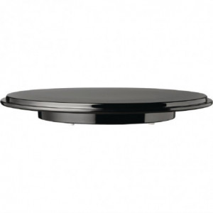 Pure black melamine cake plate - Ø310mm - APS - Fourniresto