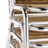 Ash and aluminum bistro chairs - Set of 4 - Bolero - Fourniresto