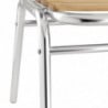 Ash and aluminum bistro chairs - Set of 4 - Bolero - Fourniresto
