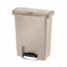 Poubelle À Pédale Frontale Slim Jim Beige - 30L - Rubbermaid