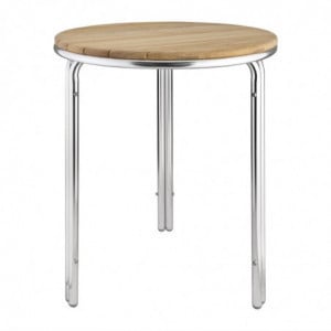 Table ronde en frêne et aluminium 600mm - Bolero - Fourniresto