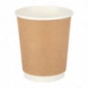 Double wall kraft cups 225ml - Pack of 25 - Fiesta - Fourniresto