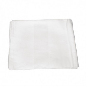 White tablecloth with satin band 1140 x 1140mm - Mitre Luxury - Fourniresto