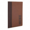 Contemporary A4 Light Brown Menu Cover - Securit - Fourniresto