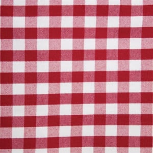 Square tablecloth with red checkered pattern in polyester 1780 x 1780mm - Mitre Essentials - Fourniresto