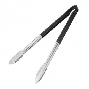 405mm black serving tongs - Vogue - Fourniresto