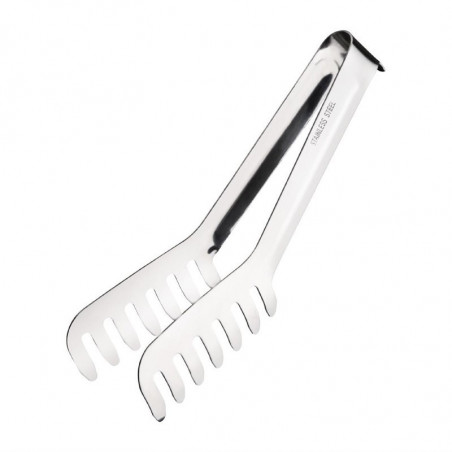 Stainless steel spaghetti tongs 19.5 cm - Vogue - Fourniresto