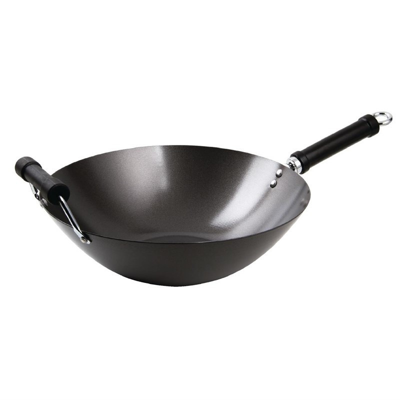 Non-stick Flat-Bottom Wok - 35 cm - Kitchen Craft - Fourniresto