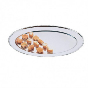 Oval stainless steel serving dish - 450mm - Olympia - Fourniresto